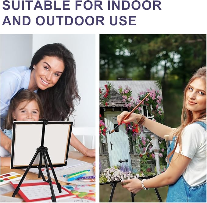 AROIC 4 Pack Painting Display Easel Stand Portable Adjustable Metal Tripod - Image 7