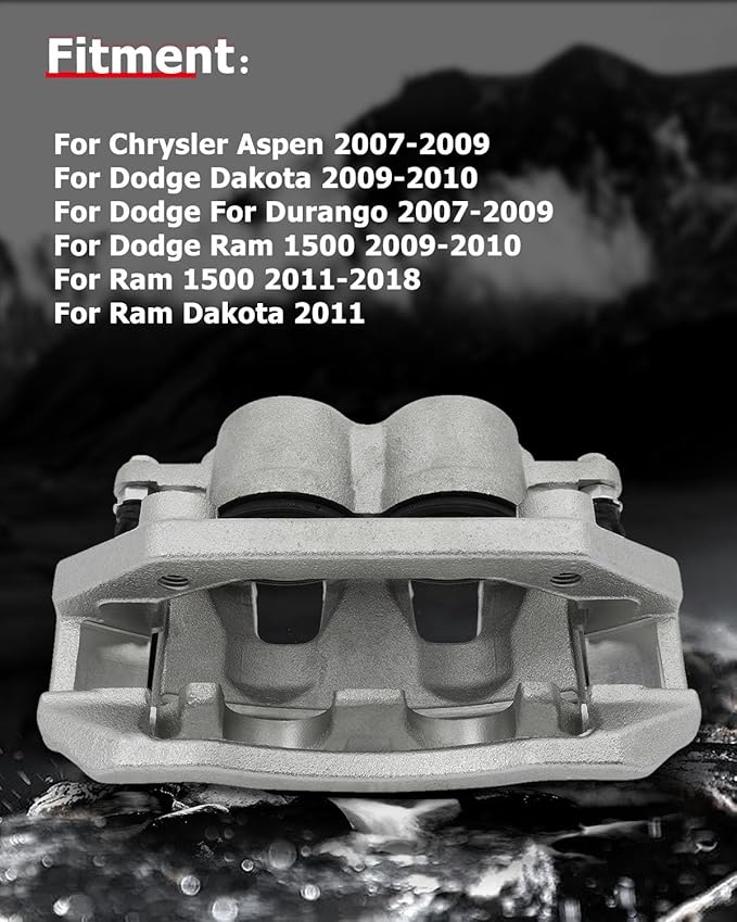 cciyu Front Brake Caliper w/Bracket 18B5055 For Chrysler For Aspen,For Dodge For Durango(Only Fit Front Right); For Dodge For Dakota/For Ram 1500,For Ram For 1500/For 1500 Classic(Only Fit Front Left)