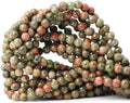 60PCS 6mm Natural Unakite Gemstone Round Loose Beads by CHEAVIAN