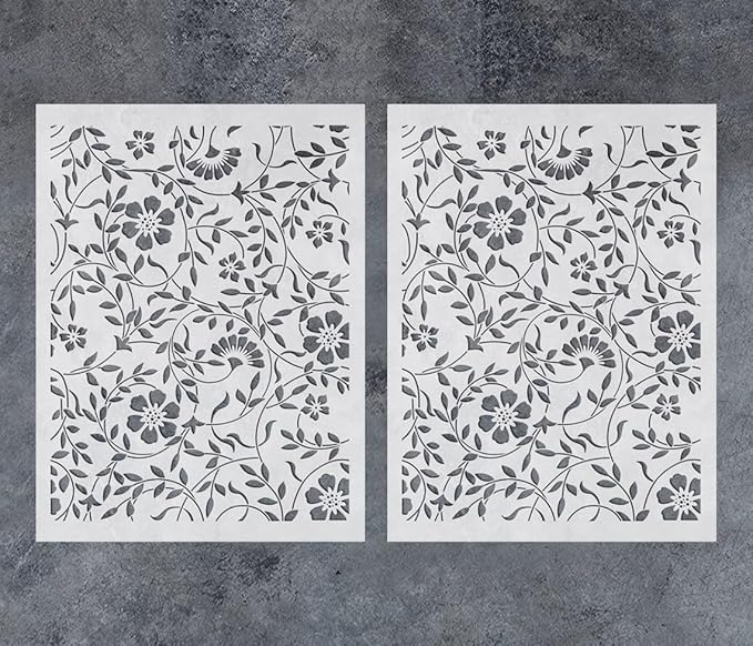 GSS Designs 2 Pack of 16x21Inch Flourish Stencils by GGSSDesigns