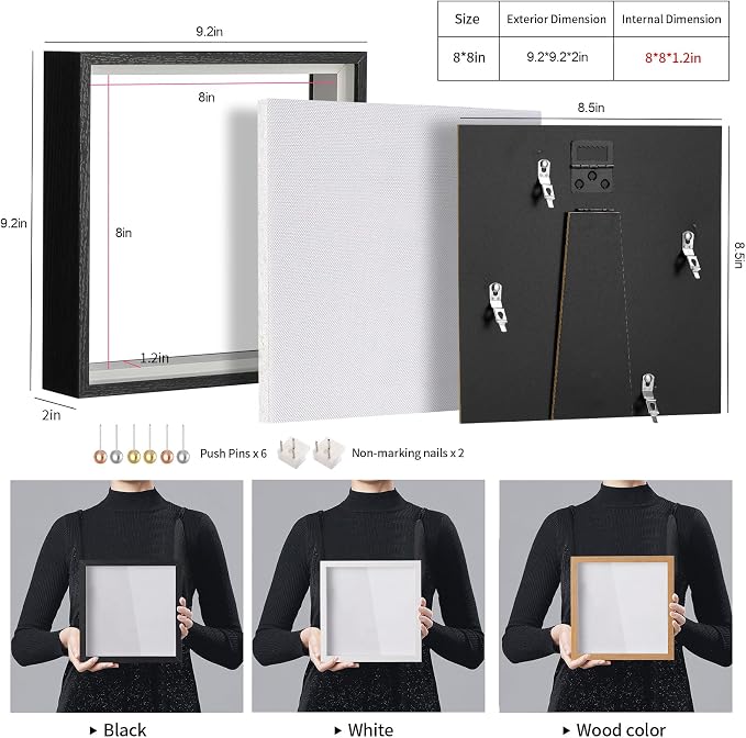 8x8 Shadow Box Picture Frame - Image 3