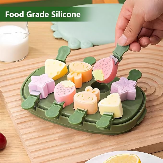 2 Pack Silicone Popsicle Mold, Fun Shaped Dinosaur Popsicle Silicone Molds - Image 4
