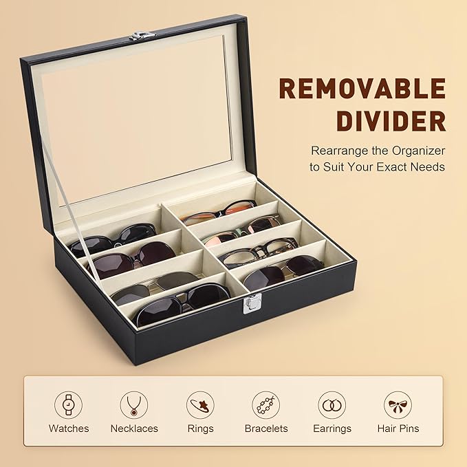 CO-Z Leather Multi Sunglasses Organizer - Image 6