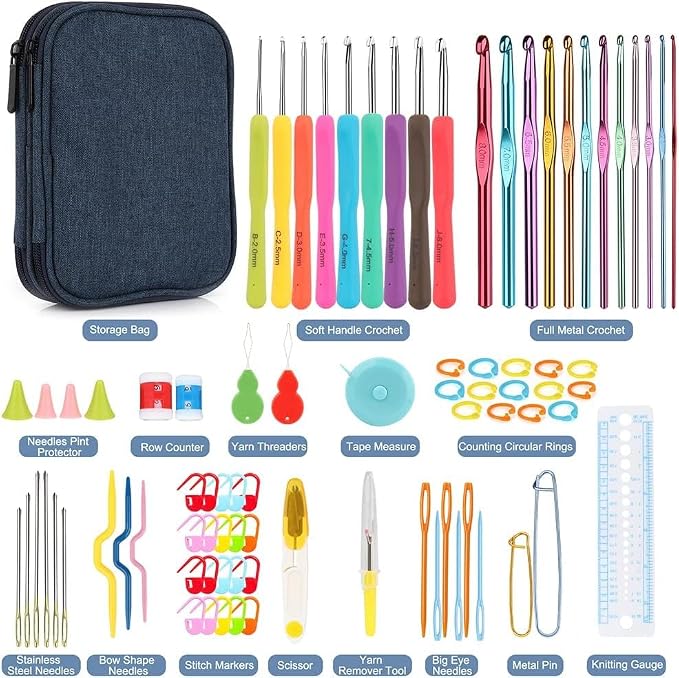 Katech 85-Piece Crochet Hooks Set, Crochet Hook Kit - Image 2