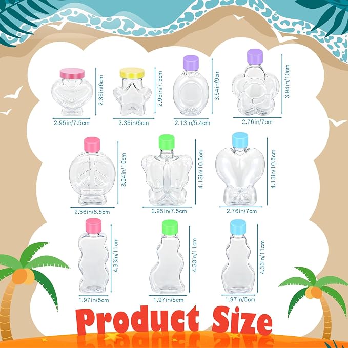 Bokon 100 Pcs Plastic Sand Art Bottles Bulk Sand Art Containers - Image 2