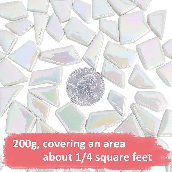 Youway Style Iridescent White Mosaic Tiles - Image 6