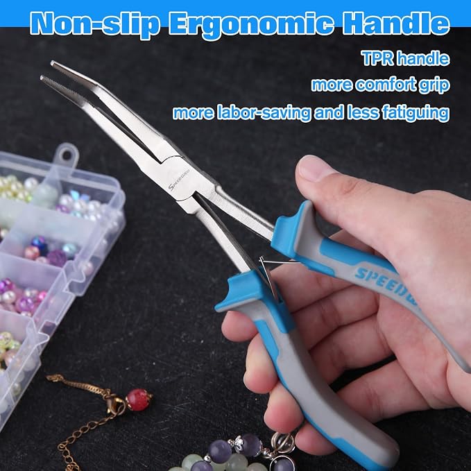 SPEEDWOX Long Reach Bent Needle Nose Pliers - Image 6