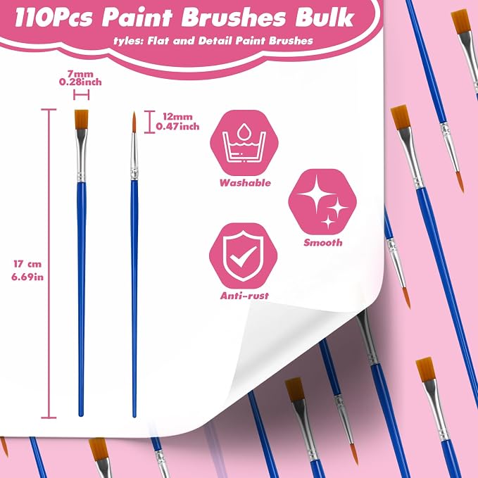 Small Paint Brushes Bulk - Image 2