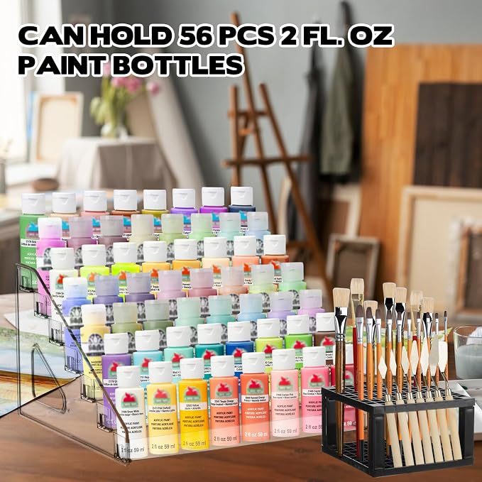 YEXEXINM 2 Pcs Clear Paint Organizer - Image 5