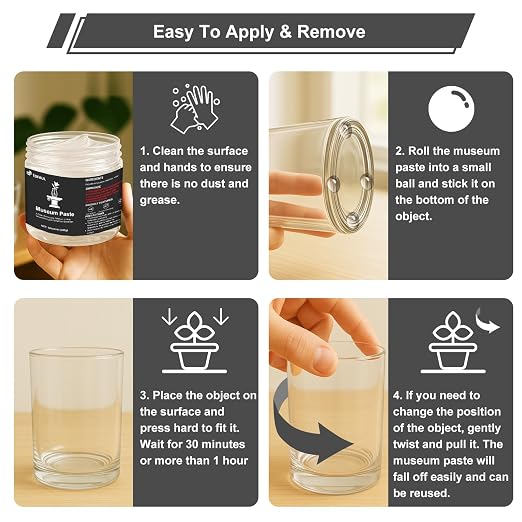 1DFAUL 12 oz Exhibits Fix Gel for Museum, Removable Museum Paste Putty Wax | - Image 5