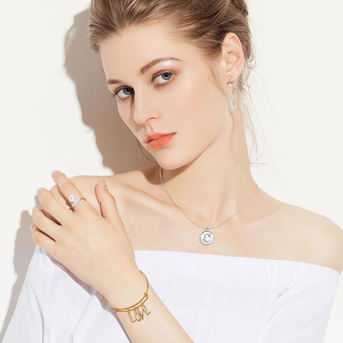 SANNIX 156Pcs/6 Sets Alphabet ABC Letter Charms 3 Styles Capital A-Z Charms DIY - Image 7