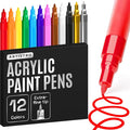 ARTISTRO 12 Regular Paint Pens for Glass Marking, Rock Painting, Scrapbooking by ARTISTRO