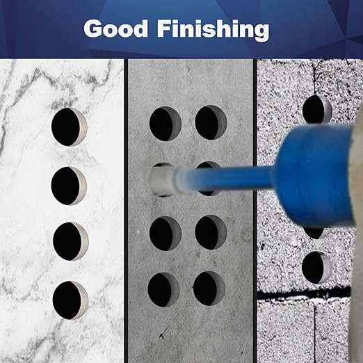1/4 Inch Diamond Core Drill Bit for Porcelain Tile Ceramic Marble Granite Drilling,BRSCHNITT 5pcs Vacuum Brazed Diamond Hole Saw with 5/8-11 Thread (6mm 5pcs)
