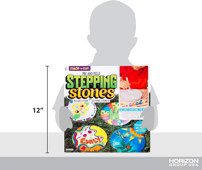 Made By Me Mix & Mold Your Own & Make 4 DIY Personalized Stepping Stones - Image 7