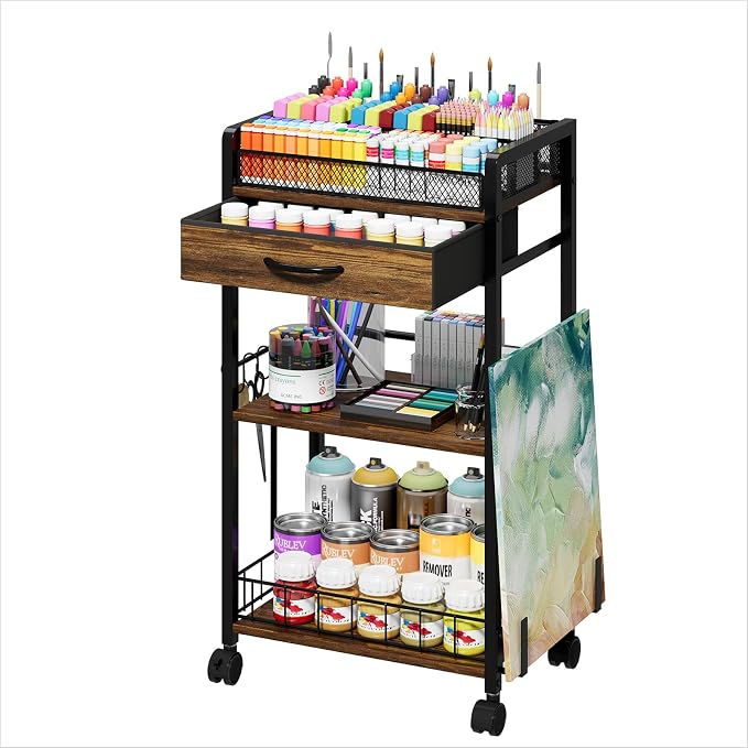 Homsorout 3 Tier Rolling Cart by Homsorout