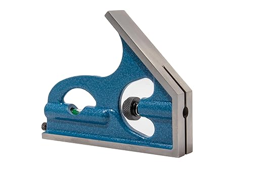 PEC Tools 3 Piece Combination Square Set - 4R 12”Machinist Blade, Cast Steel Head, Center Head, Combination Square with Level and Scribe Tool, Reversible Locking Bolt, Made in USA