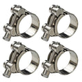 AKIHISA 4 Pack 40-43mm ID Range T-Bolt Hose Clamp,304 Stainless Steel Heavy Duty Tube Clamp 1.57 to 1.69 Inch