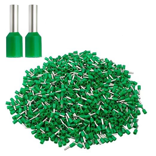XHF 1000 PCS AWG 18/1.0mm² Wire Ferrules Insulated Copper Crimp Connectors, Crimp Pin Cord End Terminals Green