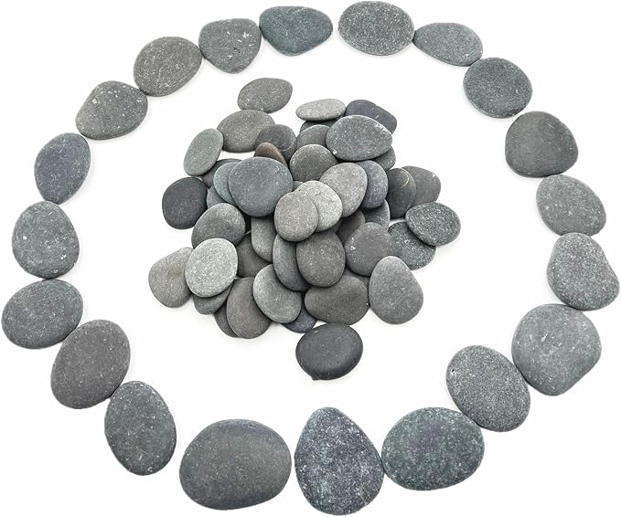 lifetop 50PCS Painting Rocks, Natural DIY Rocks Flat & Smooth Kindness Rocks - Image 2