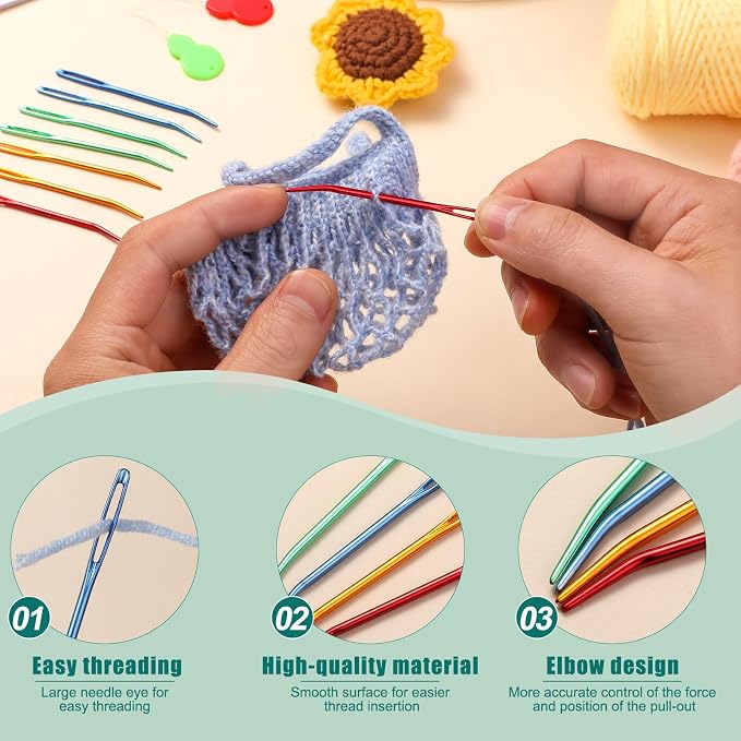 Bupete 40 Pcs Yarn Needles Set, Darning Needles - Image 3