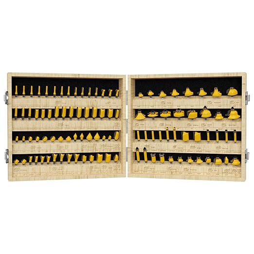 CSOOM 100PCS Router Bits Set - 1/4" Shank, Professional Wood Bits, Tungsten Carbide Milling Bits for Woodworking