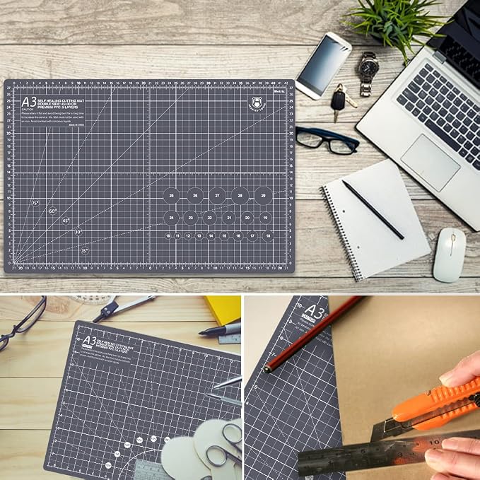 Headley Tools 18"x12" Thickened Self Healing Cutting Mat, A3 Rotary Cutting - Image 5