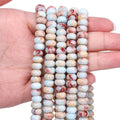 Songxi 5x8mm Natural Blue Shoushan Stone Rondelle Beads, Gemstone by SongXi
