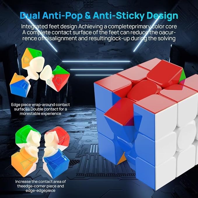 Magnetic 3x3 Speed Cube Stickerless - Image 4