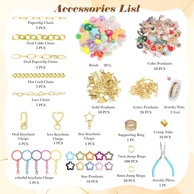 Ecoofor 364 Pcs Keychain Making Kit - Image 2