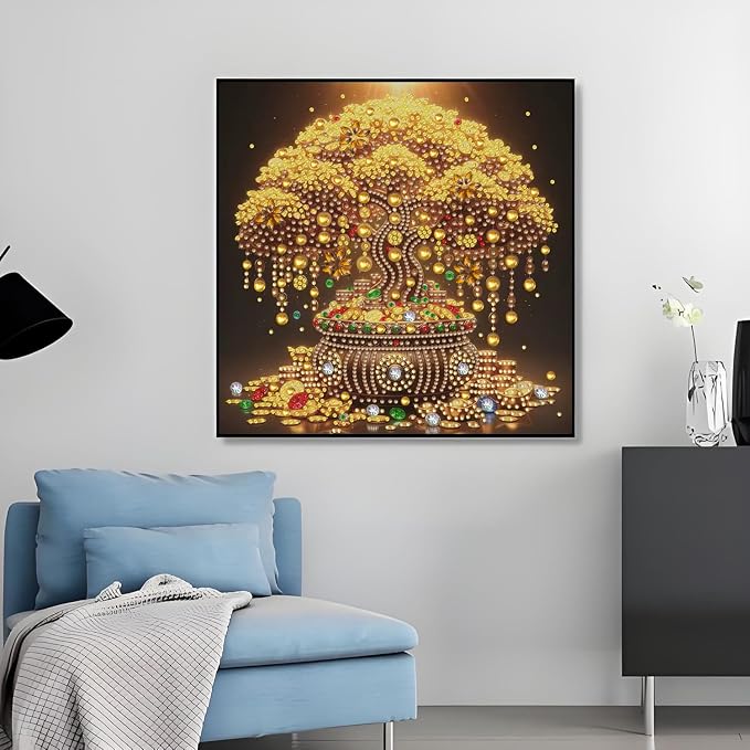 Money Tree Special Shape Diamond Art - Image 3