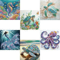 6 Pack Sea Turtle Special Shape Diamond Art Kits by ZQEATRY