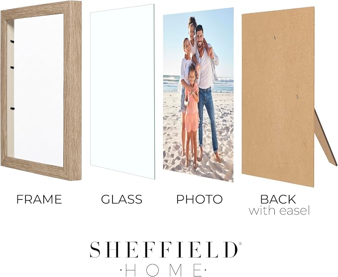 Sheffield Home 4 Piece Gallery Wall Frame Set, 8x10 Inch, 5x7 Inch, and 4x6 Inch - Image 5