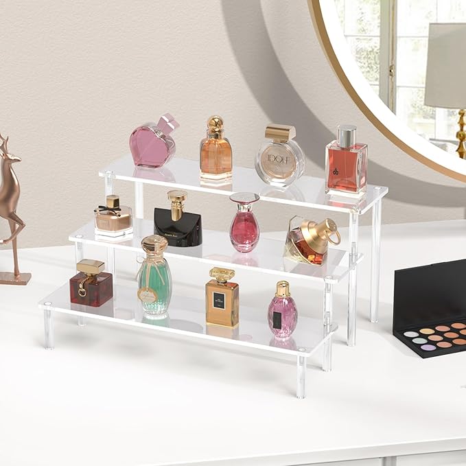 Acrylic Display Risers, 3 Tier Perfume Organizer, Dessert Shelves - Image 6