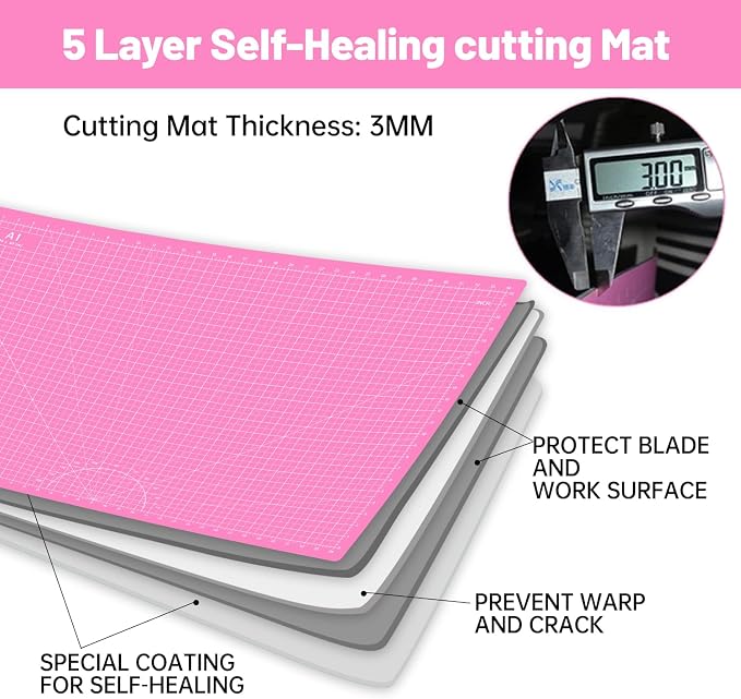 Headley Tools Thickened 24 x 36 Inch Self Healing Sewing Cutting Mat, A1 Rotary - Image 3