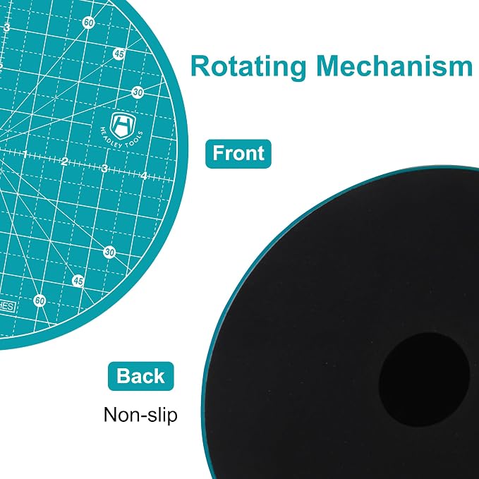 Headley Tools 10"x10" Round Rotating Cutting Mat, Self Healing Mat - Image 6