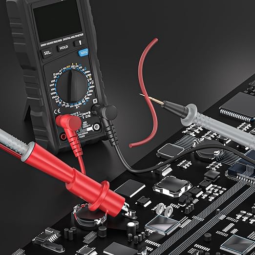 Goupchn Multimeter Test Leads Kit with Push On Alligator Clips Stackable Banana Plug to Test Hook Cable Set for Electrical Testing 1000V 10A