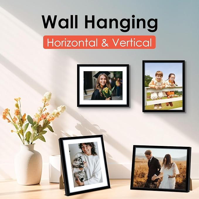 FIXSMITH 8x10 Picture Frame Set of 6, Display Pictures 5x7 - Image 5