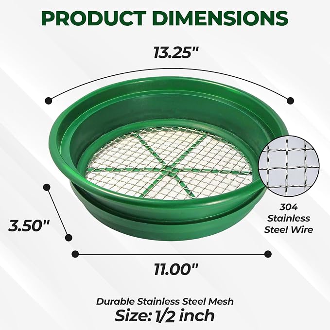 SE 13.25 Inch Wide Stackable Classifier Gold Prospecting Pan - Image 3