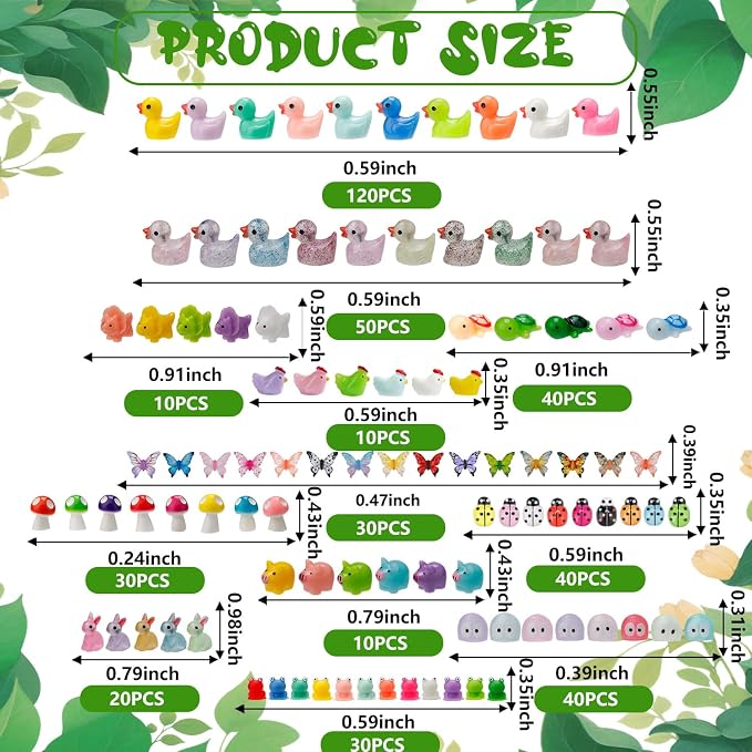 420 Pcs Mini Resin Animals 12 Styles Resin Animals Figurines Bulk - Image 2