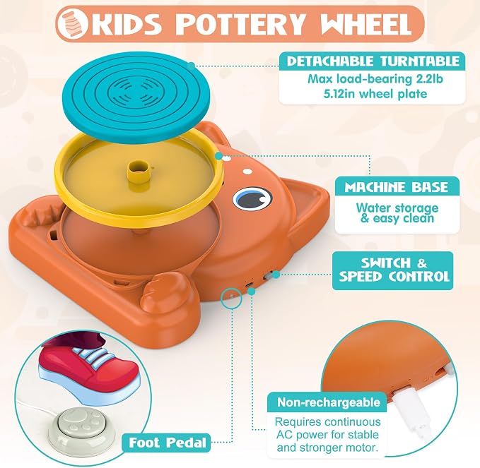 Aujazyble Pottery Wheel for Kids - Image 3