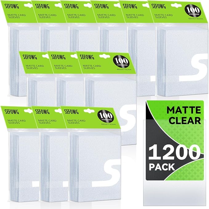 1200 Count Clear Card Sleeves, Matte Card Sleeves, Standard Magic Cards Sleeve by Unknown