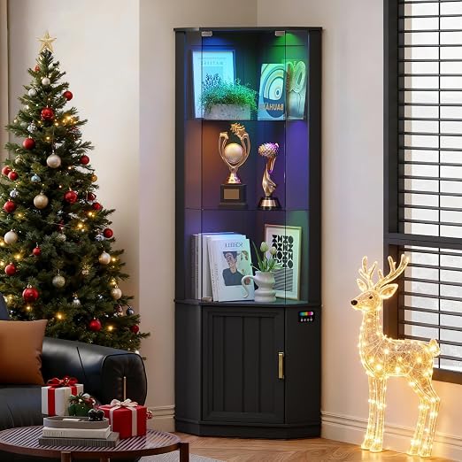 HNEBC 69" Tall Curio Display Cabinet by HNEBC