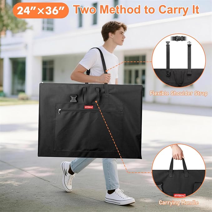 GOTIDEAL Large Art Portfolio Bag, 24x36 Inches Waterproof Art Portfolio Case - Image 6