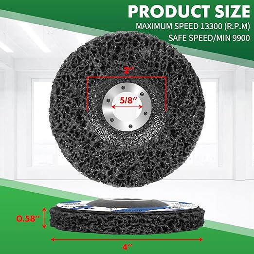 5 Pack Angle Grinder Stripping Wheel Angle Grinder Strip Disc Paint Stripper Attachments Grinder Wheel, Paint Metal Oxidation Rust Remover Stripper Tool (4'' x 5/8''-5B)