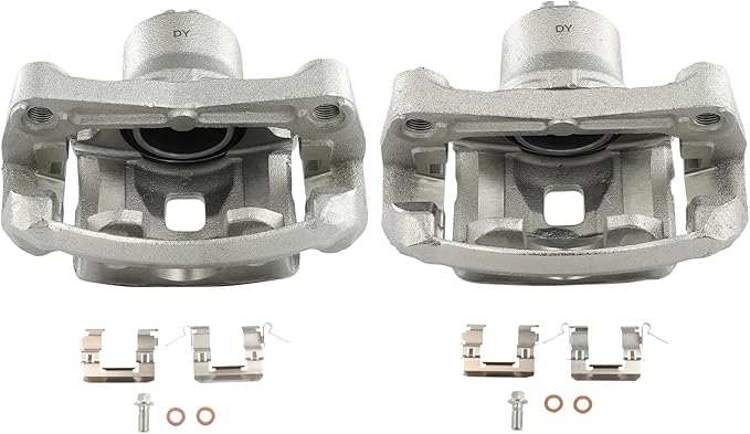 cciyu Front Left & Right Brake Calipers Assembly w/Bracket 19B3306 19B3307 2007 2008 2009 2010 2011 2012 2013 2014 2015 2016 2017 2018 2019 For Nissan For Sentra