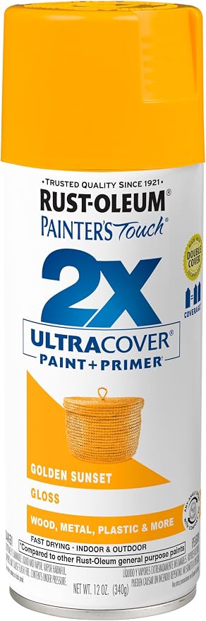 Rust-Oleum Painter's Touch 2X Ultra Cover Spray Paint, Gloss Golden Sunset | by Rust-Oleum