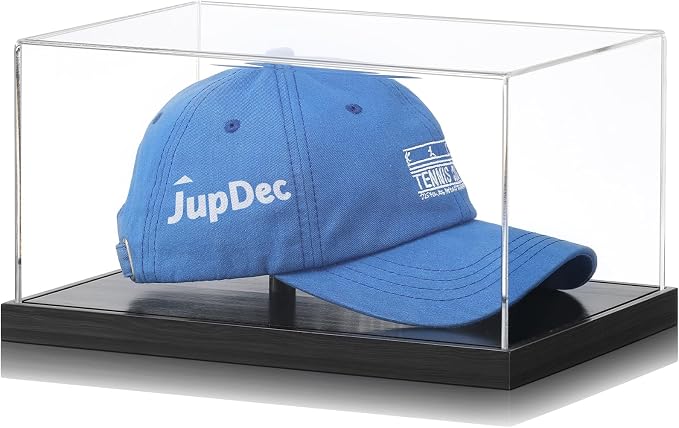 JupDec Hat Display Case, UV Protection Signed Hat Transparent Showcase by JupDec