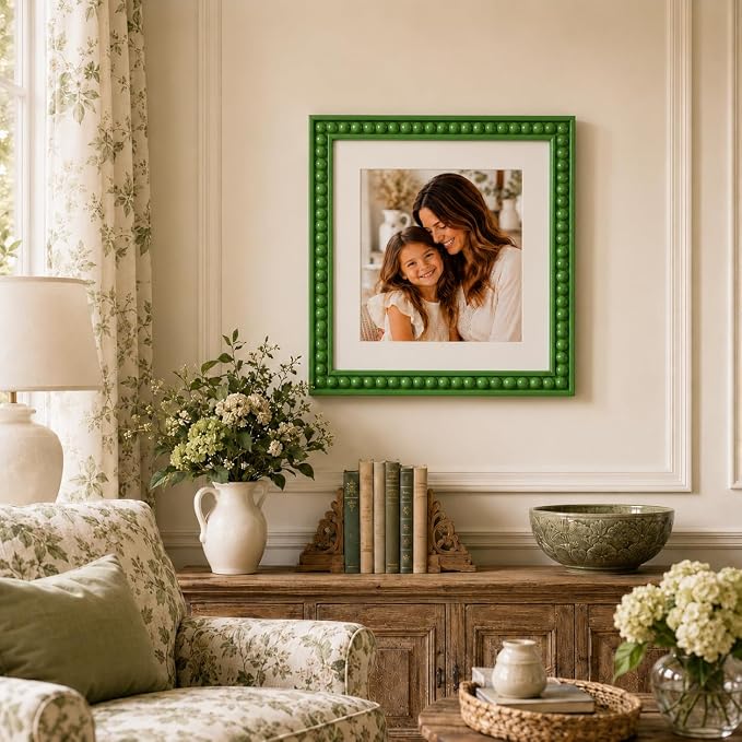 Solid Wood 12x12 Picture Frame Beaded Frame - Image 2