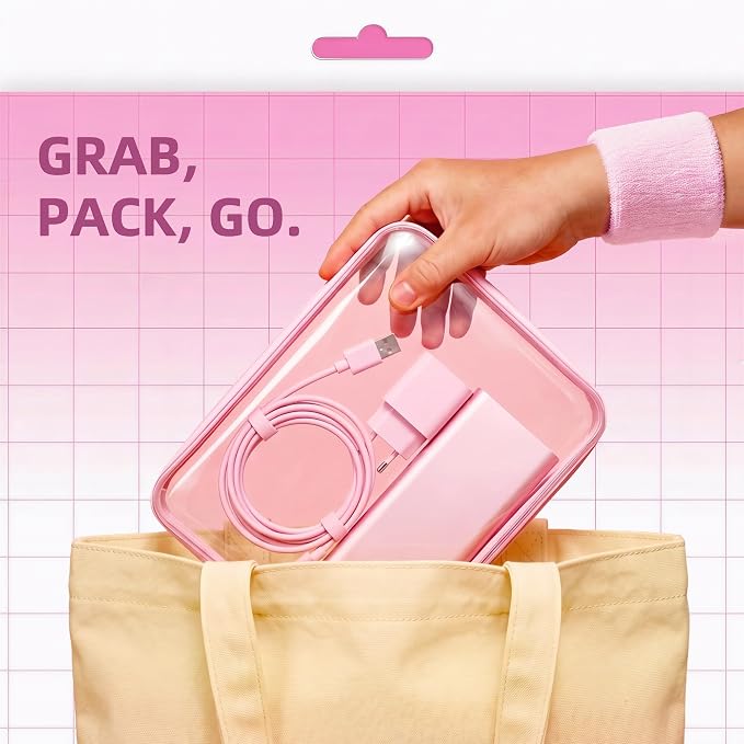 CoiiJoii 3PCS Large Clear Hard Shell Zippered Case, Diaper Bag Organizing - Image 3