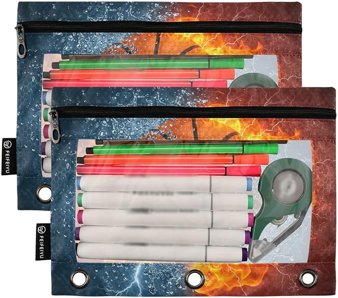 Custom Basketball Ball Pencil Pouch - Image 2